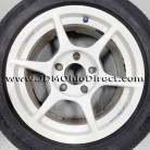 JDM Buddy Club P1 White 15 inch Wheels and Tires